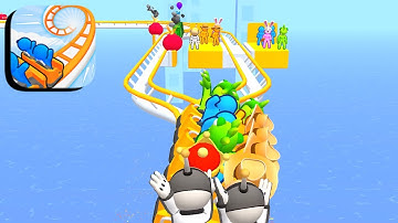 Runner Coaster ​- All Levels Gameplay Android,ios (Levels 139-140)