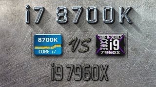 I7 8700K Vs I9 7960X Benchmarks Gaming Tests Review & Comparison