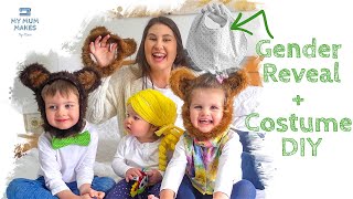 DIY COSTUME FOR KIDS | Three Bears Family Costume Idea AND Baby 4 GENDER REVEAL!!!