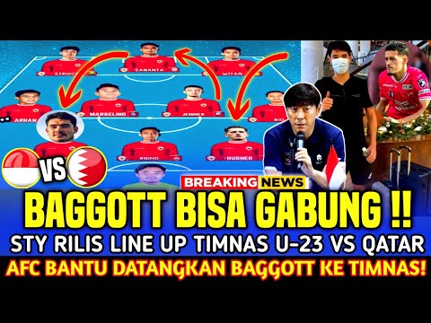 🔴 ALHAMDULILLAH BAGGOTT GABUNG❗STY RESMI LIRIS LINE UP TIMNAS U-23 VS QATAR DI PIALA ASIA U-23 2024