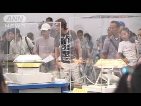 博物館に長蛇の列　「はやぶさ」カプセル一般公開（10/07/30）