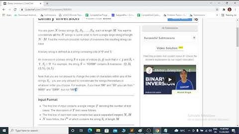 Binary Inversion | Code Chef Starters 17