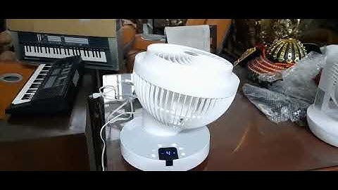 Quạt bàn Japan 360° cảm ứng có màn hình led, mặt gương
