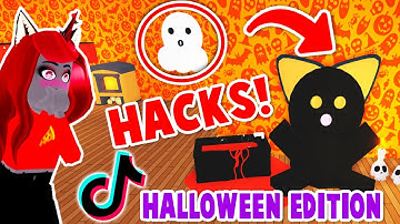 Tik Tok Hacks Help Me Build My VERY First Halloween House In Adopt Me! (Roblox)