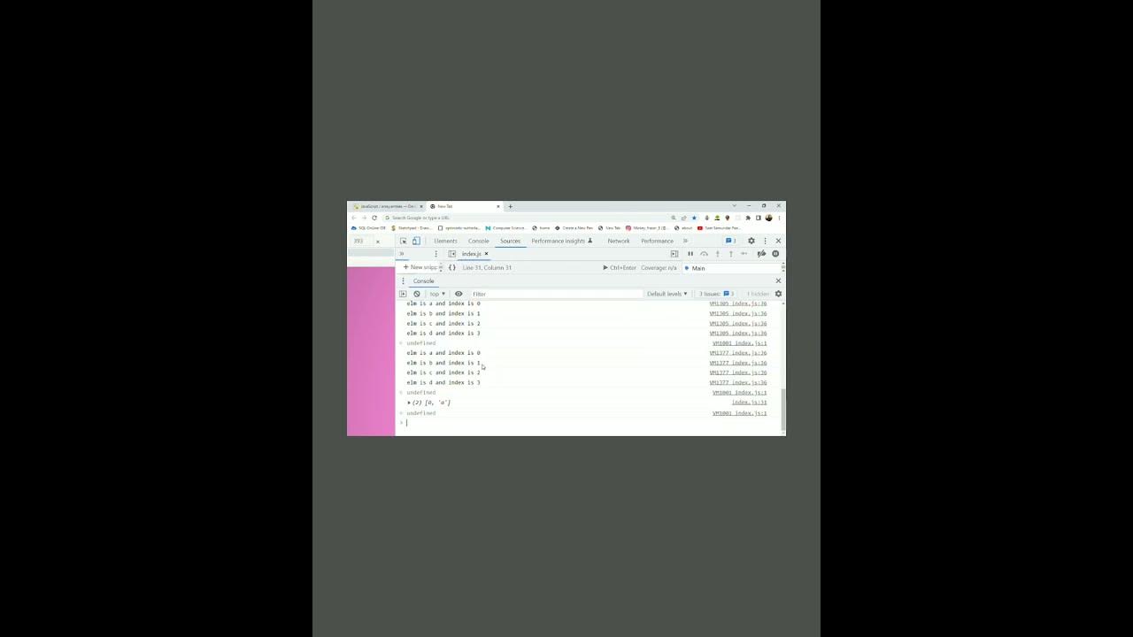 Array prototype entries method in javascript youtube