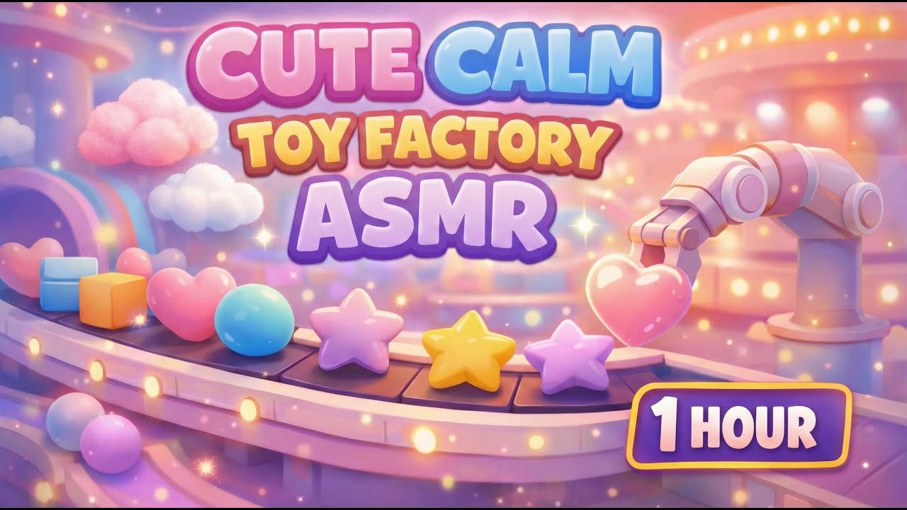 Cute Calm Toy Factory ASMR (1 Hour) 🌈 Relaxing Toy Animation for Sleep, Study & Stress Relief