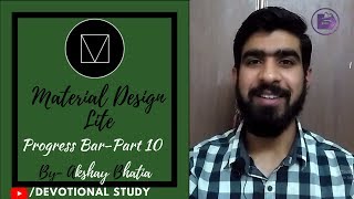 Learn Material Design Lite | Part -  10 | Progress Bar