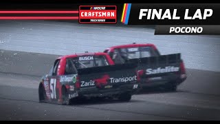 Kyle Busch steals the lead from Corey Heim for Trucks win