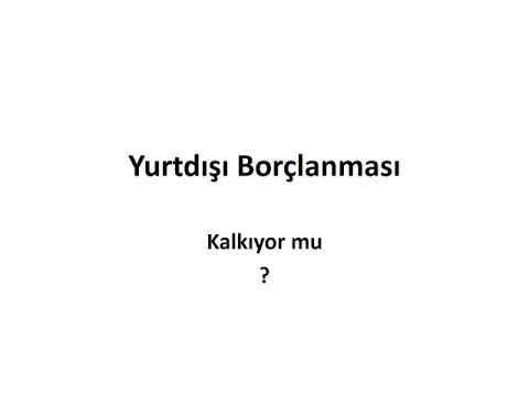 Yurtdışı Borçlanması 1