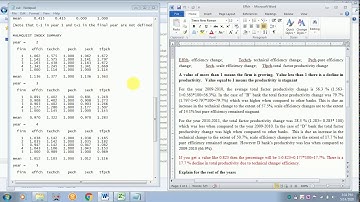 HOW TO ANALYSE AND INTERPRET MALMQUIST PRODUCTIVITY INDEX DEAP 2 1