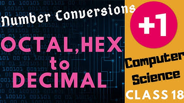 OCTAL, HEXADECIMAL-DECIMAL  | Number Conversions |Chapter 2| Data representation & Boolean Algebra |