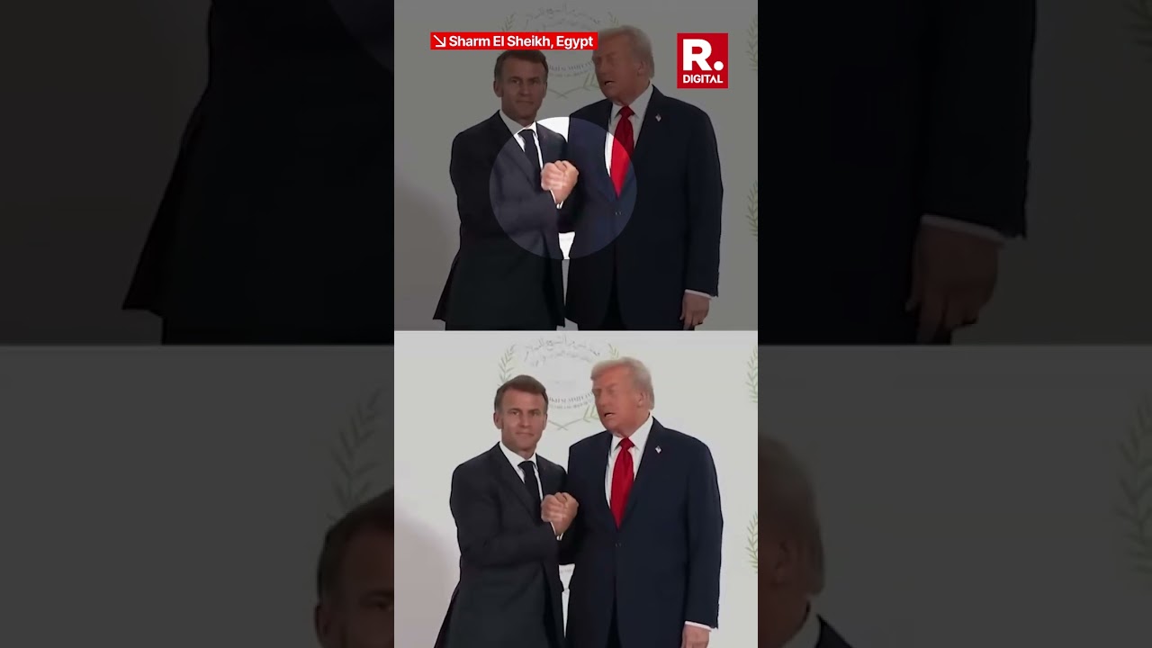 Trump’s Aggressive Handshake With Macron Goes Viral