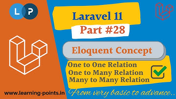 Laravel Eloquent Concept | One to One relation | One to Many relation | Many to Many relation