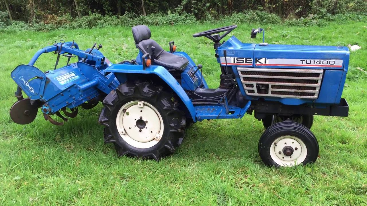 Iseki TU1400 2WD Compact Tractor with Rotavator YouTube