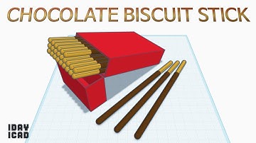 [1DAY_1CAD] CHOCOLATE BISCUIT STICK (Tinkercad : Design / Project / Education)