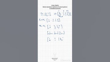 Linear Algebra Augmented Matrix Unique Solution #shortvideo #shorts #short #easy #shortsvideo #maths