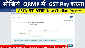 QRMP Scheme Tax Payment on GST Portal II How to Create GST Challan II GST Tax Payment System II