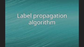 Label propagation algorithm