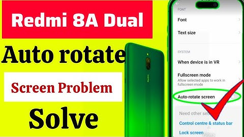 How to Turn On/Off Auto Screen Rotation in Redmi 8A | Screen Rotate Settings