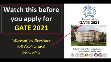 GATE 2021: Major Changes in Pattern and Eligibility | Full Information Brochure Review