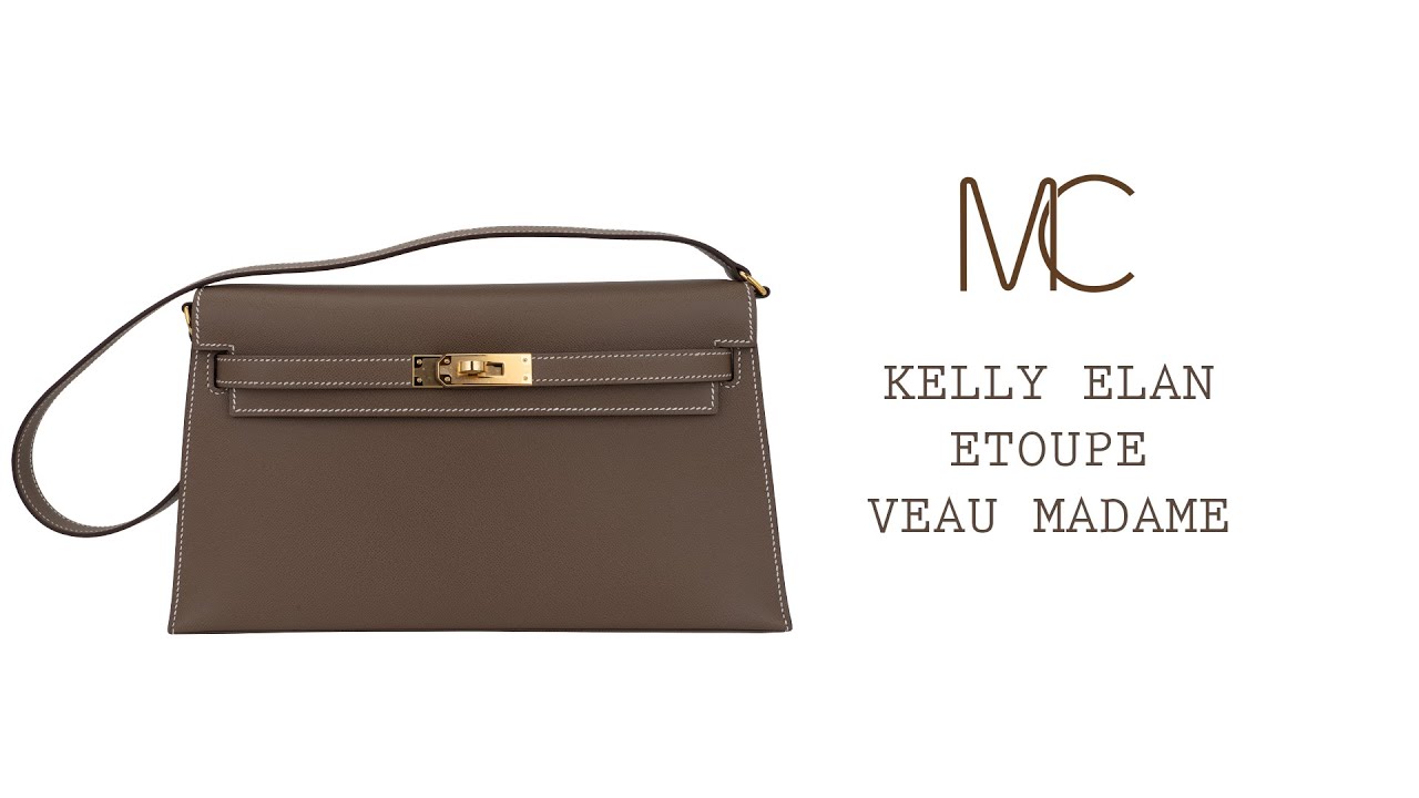 Hermes Kelly Elan Etoupe Veau Madame Gold Hardware • MIGHTYCHIC