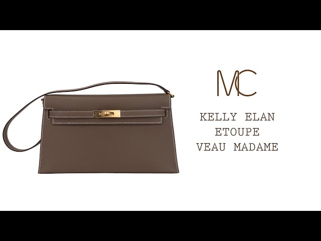 NEW Hermes Kelly Elan Etoupe Veau Madame Gold Hw B Stamp Complete