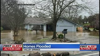 Homes flooded in Valley Springs