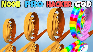 NOOB vs PRO vs HACKER vs GOD in Spiral Rider