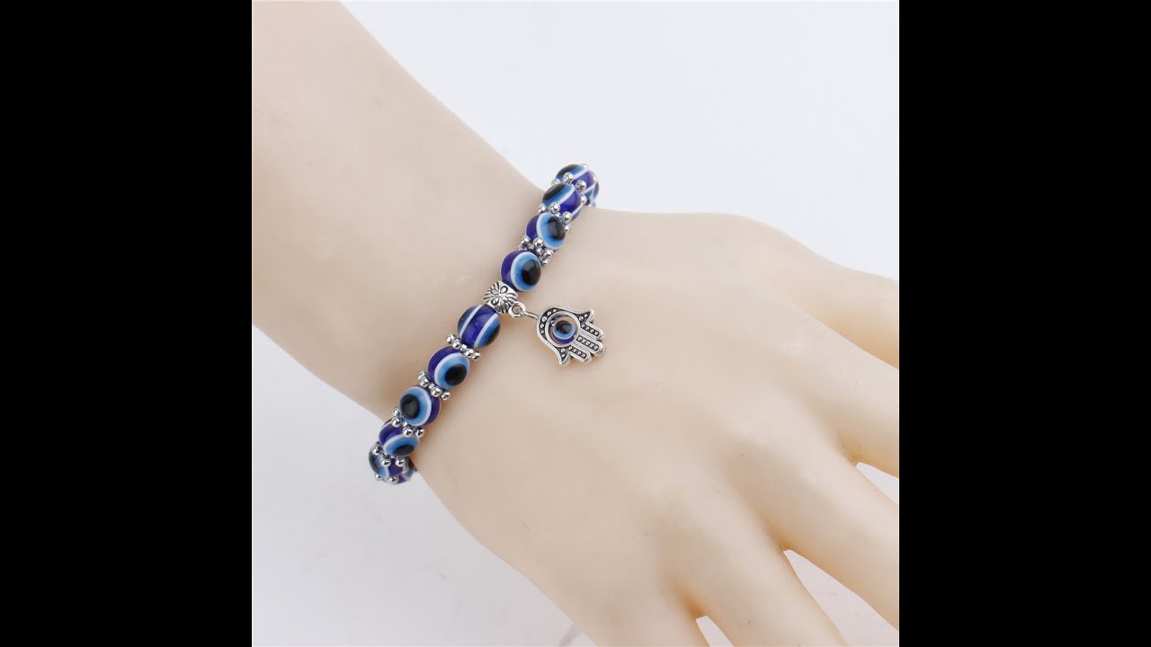 Blue Eyes Bracelet Devil's Eye Beaded Bracelet - YouTube