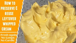 Leftover Whipped Cream Recipe | How to use remnant whipped cream | Stabilized Whipped Cream