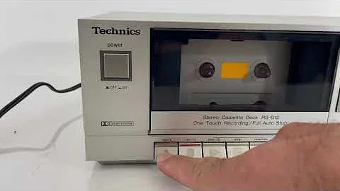 Vintage Technics RS-B12 Silver Stereo Tape Cassette Deck Player