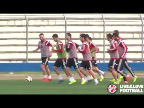 ეროვნული ნაკრების ვარჯიში \"ტეუტას\" სტადიონზე