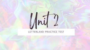 Unit 2 Practice Test