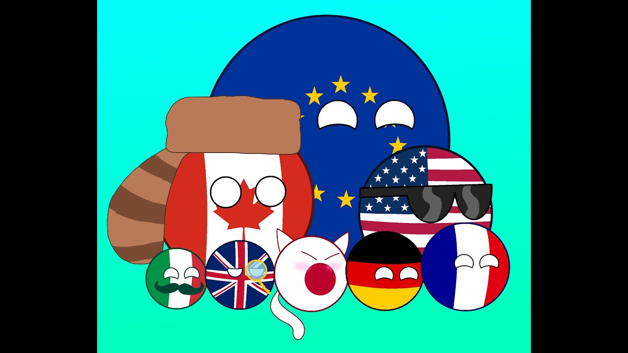 [SPEEDPAINT] Countryballs Group of Seven (G7) - YouTube