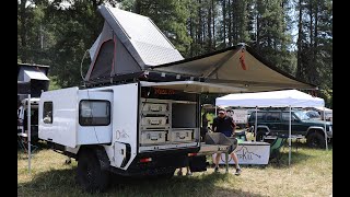 Overkill Campers 5x10 Slide-Out, Off Road Teardrop Trailer at NW Overland Rally