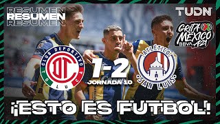 Resumen y goles | Toluca 1-2 Atl San Luis | Grita México BBVA AP2021 - J10 | TUDN