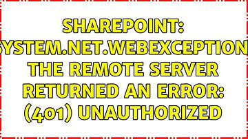 Sharepoint: System.Net.WebException: The remote server returned an error: (401) Unauthorized