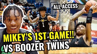 Mikey Williams' 1ST GAME Behind The Scenes! JuztJosh Got TOO HYPE 😭 Boozer Twins Go Off