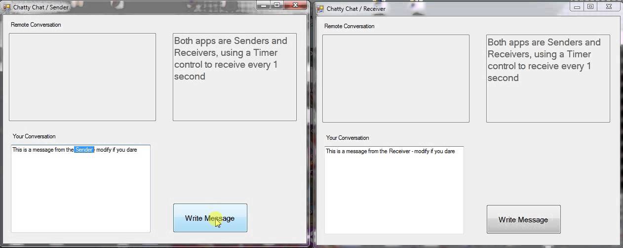 C# .net Chat Memory Mapped Files - YouTube