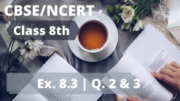 Maths | Class 8th | Ex. 8.3 | Q. 2 & 3