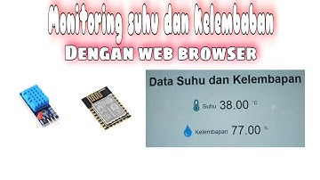 Monitoring suhu dan kelembaban dengan web browser Nodemcu/ESP8266