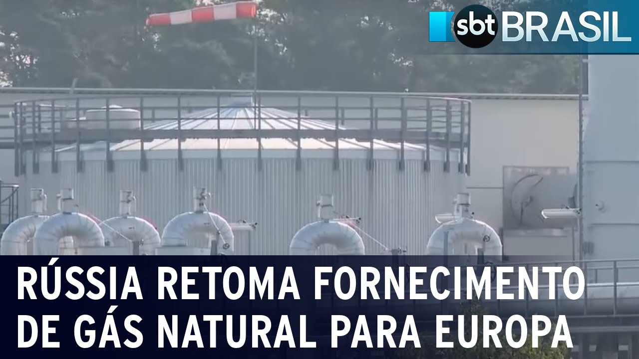 Guerra na Ucrânia: Rússia retoma fornecimento de gás natural para Europa | SBT Brasil (21/07/22)