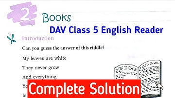 DAV Class 5 English Reader Unit 2 Books Solution |