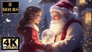 Santa's Winter Harmony: 8 Hours of Enchanting Christmas Wallpaper with Lovely Christmas Music 🎅❄️🎶