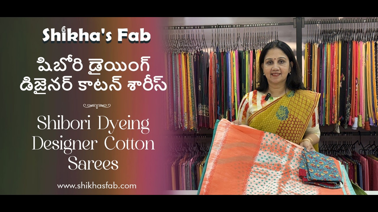 Shibori Dyeing Designer Cotton Saree Collection | Hand Block Printed | Shikha's Fab