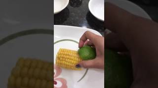 Easy healthy snack with sweetcorn, one minute recipe