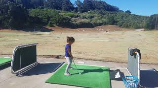 Paulie and Luka on the Driving Range