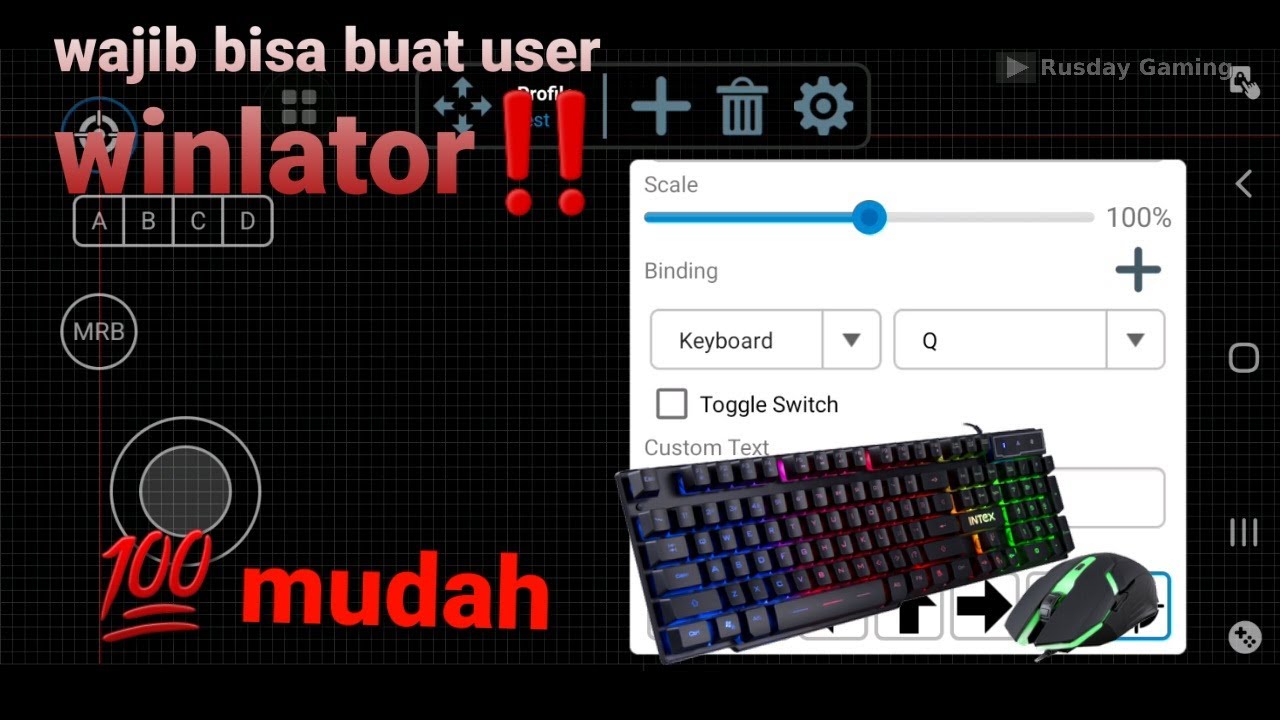 Cara mapping virtual keyboard di Winlator | Android