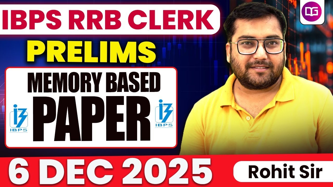 IBPS RRB Clerk Reasoning Memory Based Paper 2025 | RRB Clerk Pre ...