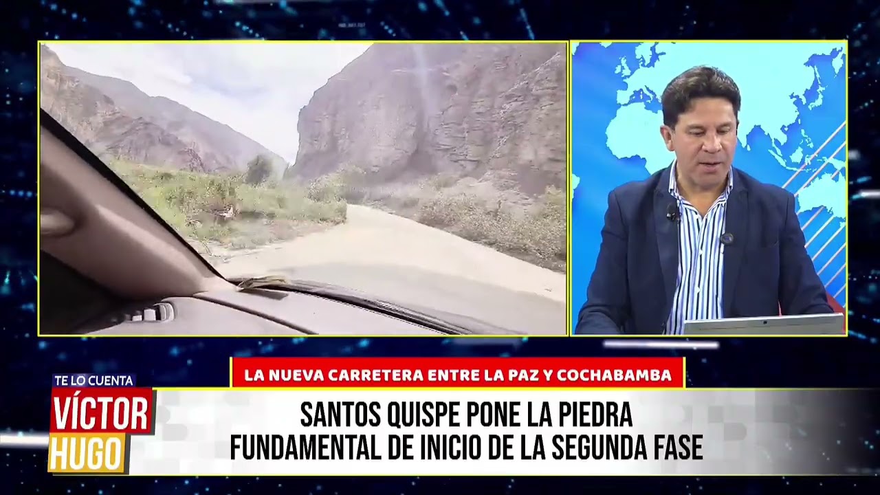 LA NUEVA CARRETERA QUE UNIRÁ  LA PAZ Y COCHABAMBA. SANTOS QUISPE DA EL PRIMER PASO